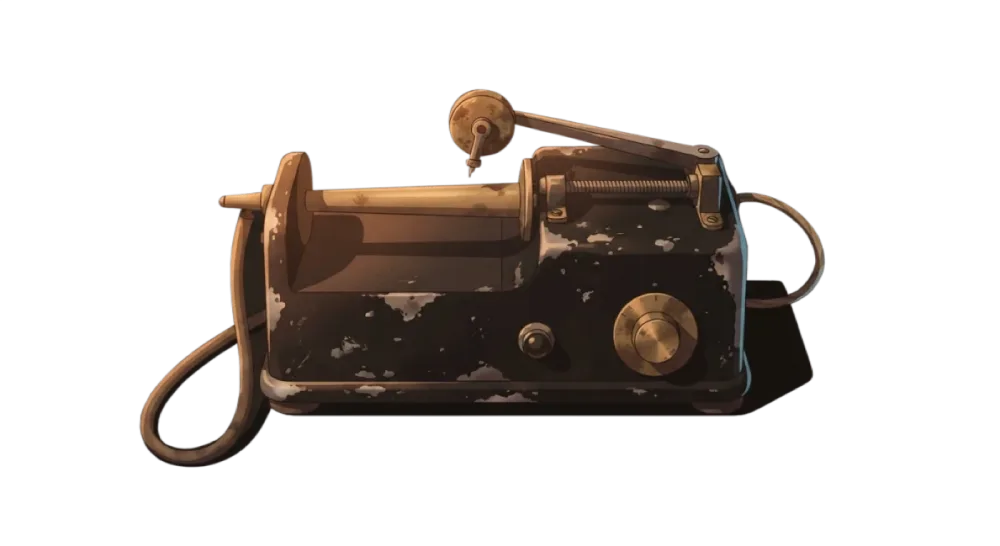 A wax-cylinder dictating machine